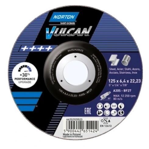DISC OTEL NORTON 125*6.4*22.23 A30S-BF27(10)