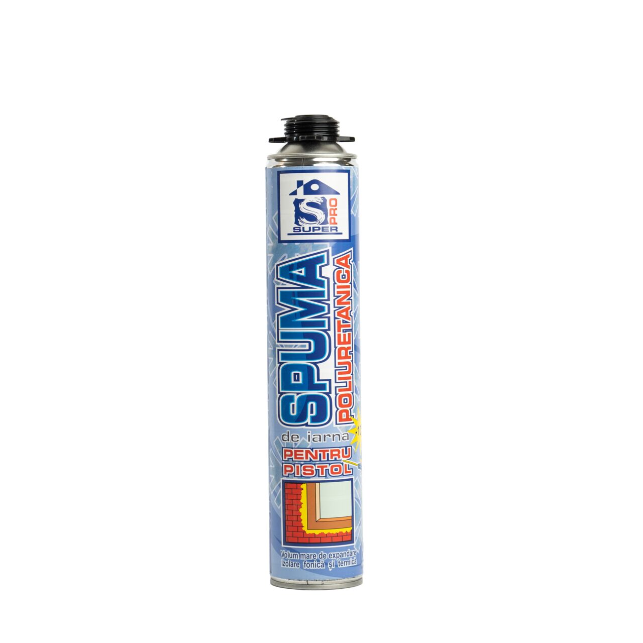 SUPER PRO SPUMA 750ML PISTOL IARNA(12)