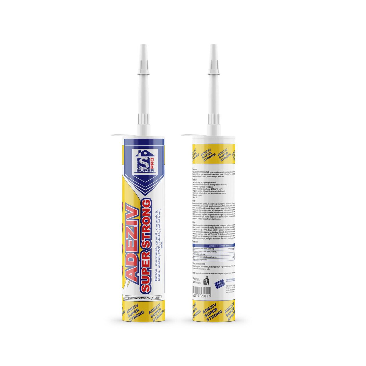 SUPER PRO ADEZIV SUPERSTRONG UNIV. ALB 290ML (12)